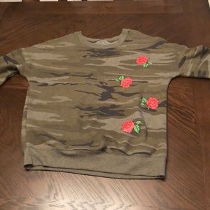 Cameo rose crew cut sweater